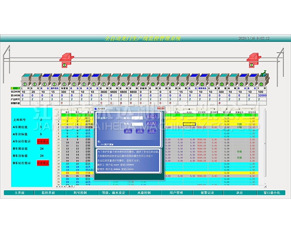 内江全自动龙门生产线监控管理系统